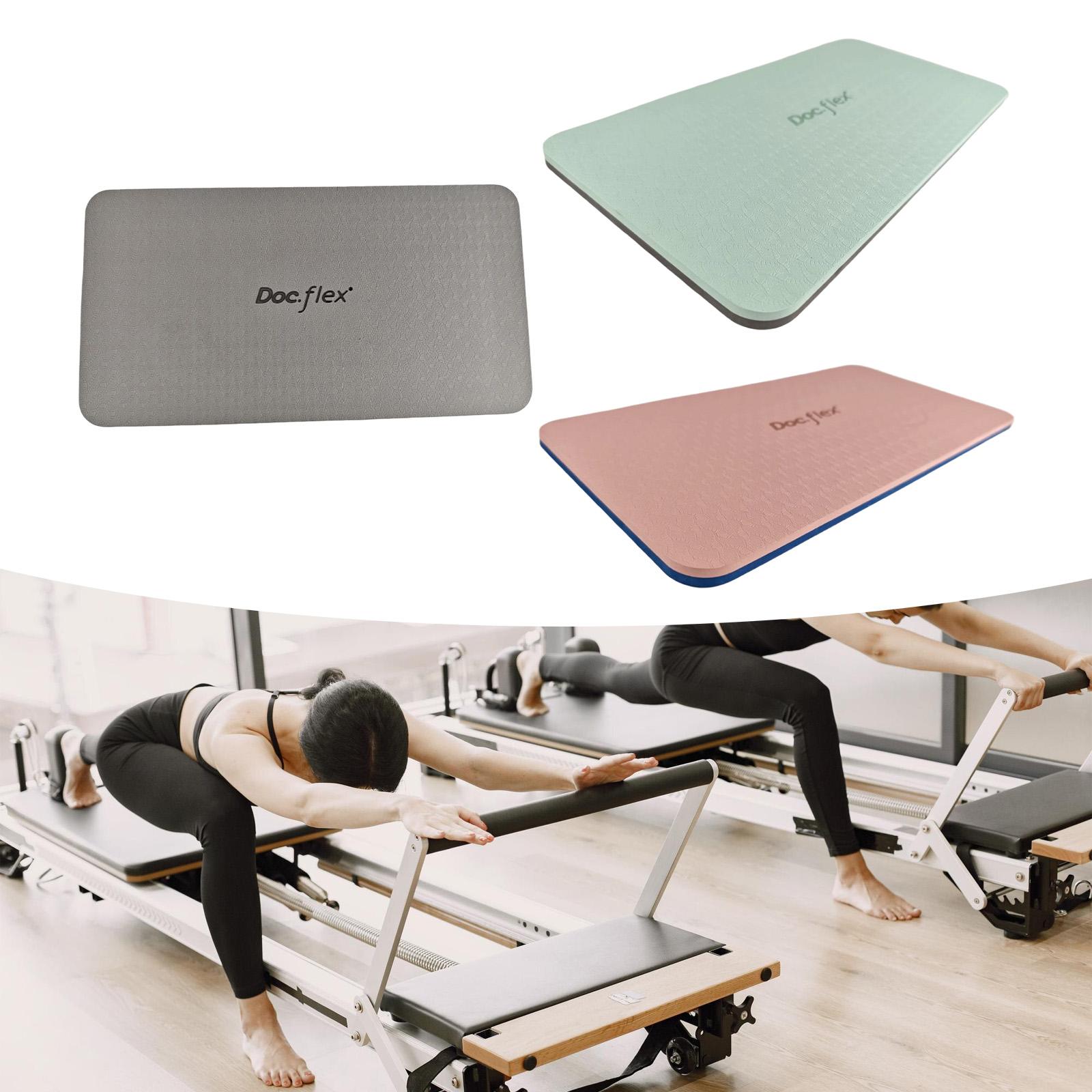 Pilates Yoga Mat Workout - 2 個のピラティスマット ピラティスひざまずくマット 快適なポータブル滑り止めヨガ膝パッド 旅行スタジオトレーニング屋内トレーニング用
