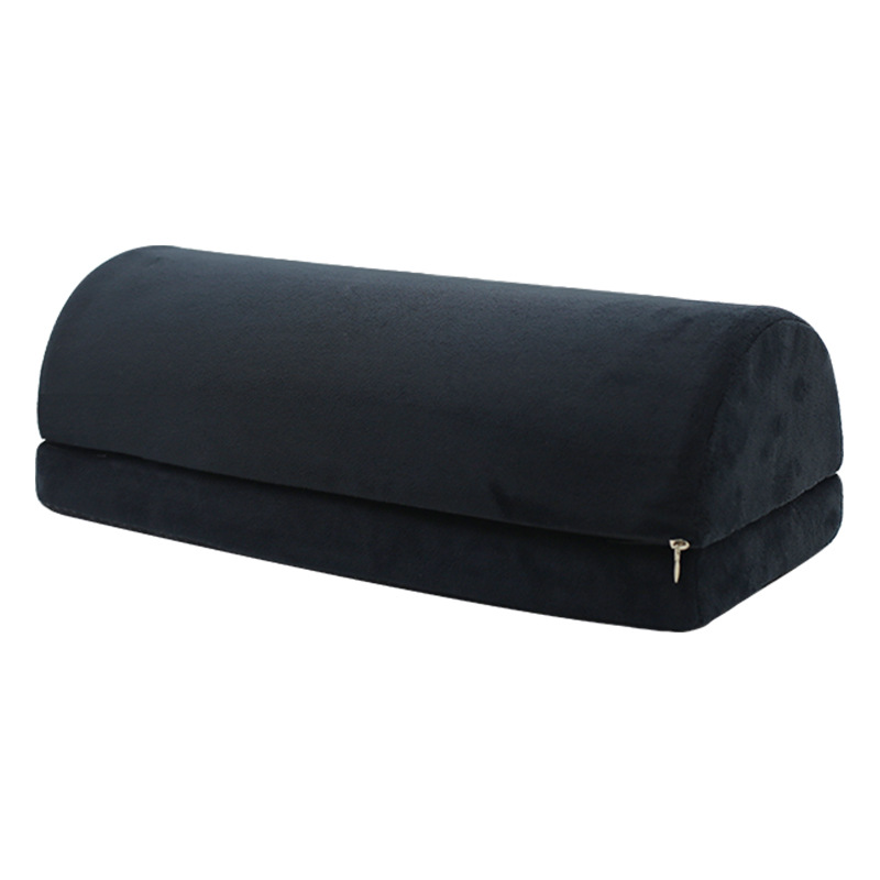 Bolster Cushion Round - 1pc ハーフムーンボルスター枕 脚、膝、腰、頭用 弾性滑り止めメモリーフォームクッション オフィス、自宅、旅行用