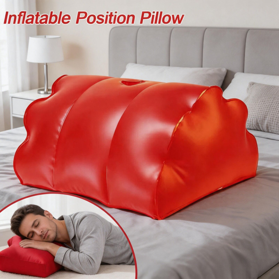 Bolster Cushion Round - Pu レザーインフレータブル枕半月形クッションウェッジ花びらマウントボルスター旅行屋外プレイマット多機能家具