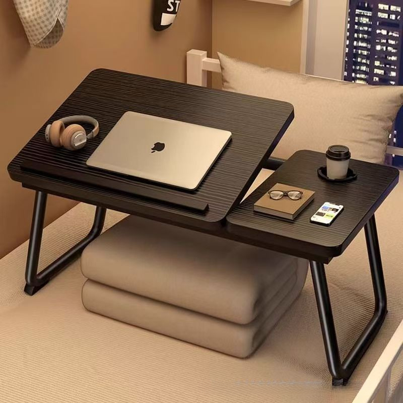 Inversion Table Fold - 高さ調節可能な折りたたみ式ノートパソコンデスク、ベッドテーブル、ポータブルコンピューターデスク、寮の部屋、寝室、ホームオフィス用学習テーブル
