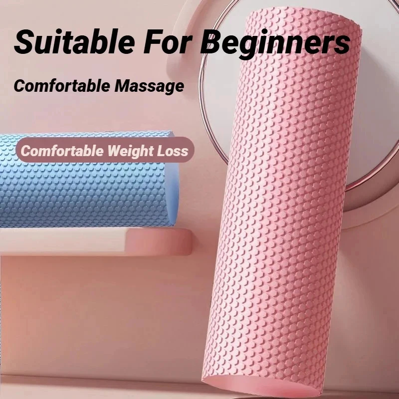 Pilates Yoga Ball - 六角形のEVAフォームヨガローラー、10cm×30cmのマッサージフォームローラー、ピラティス、ホームフィットネス、ワークアウト用