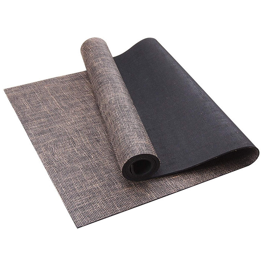 Pilates Yoga Mat Workout - 天然ゴムジュートヨガマット、環境に優しいリネン、カスタマイズ可能な高品質、ピラティス、ホームジムワークアウトに最適