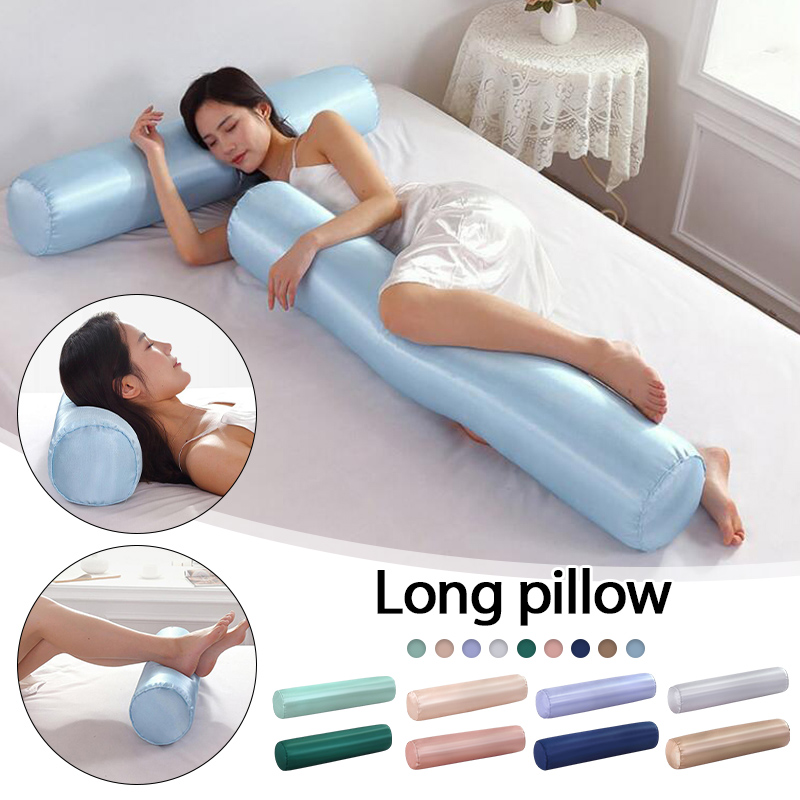 Bolster Cushion Round - 円筒形ネックピロー,コア付きロング,ボルスターボディサポート,ピロー,ネックロール,アイスシルク,ラウンド,ソファクッション,成形,100cm