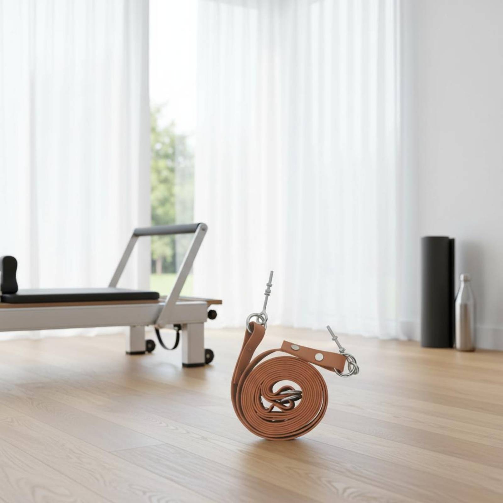 Pilates & Yoga Studio Alineacion - リフォーマーダブルループストラップ 快適なピラティスダブルループストラップ フィットネス機器 調節可能なトレーニングギア お手入れ簡単