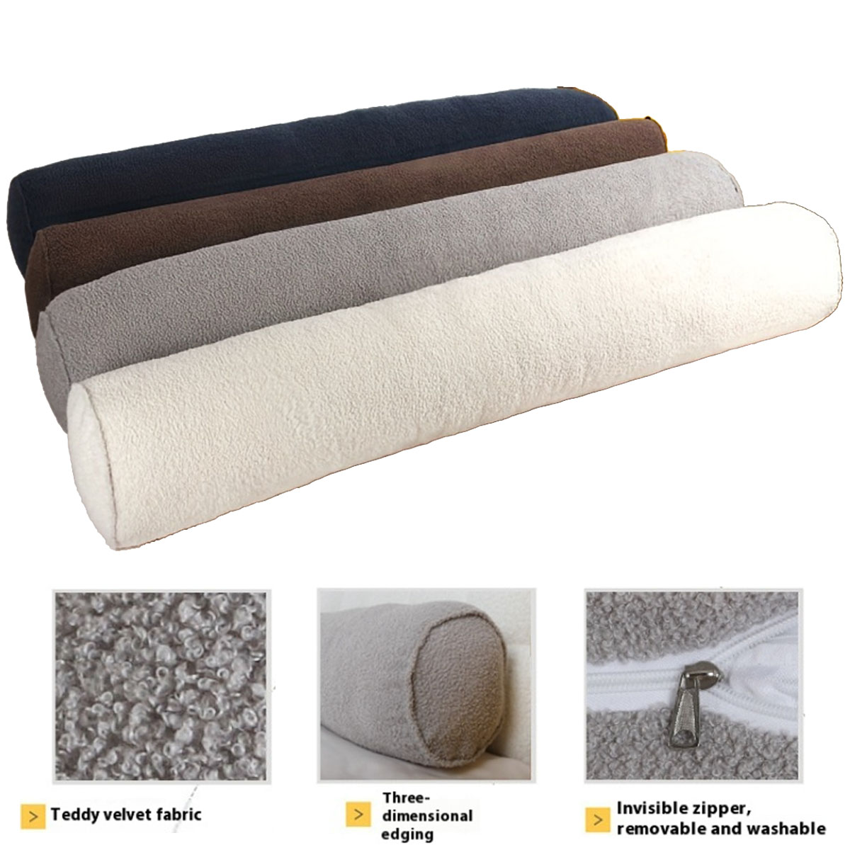 Bolster Cushion Round - 整形外科用ロングサポートボルスター枕カバー,介護用枕,妊娠,ペディキュア,美容,首枕,ソファクッション,キャンディー,ラウンド