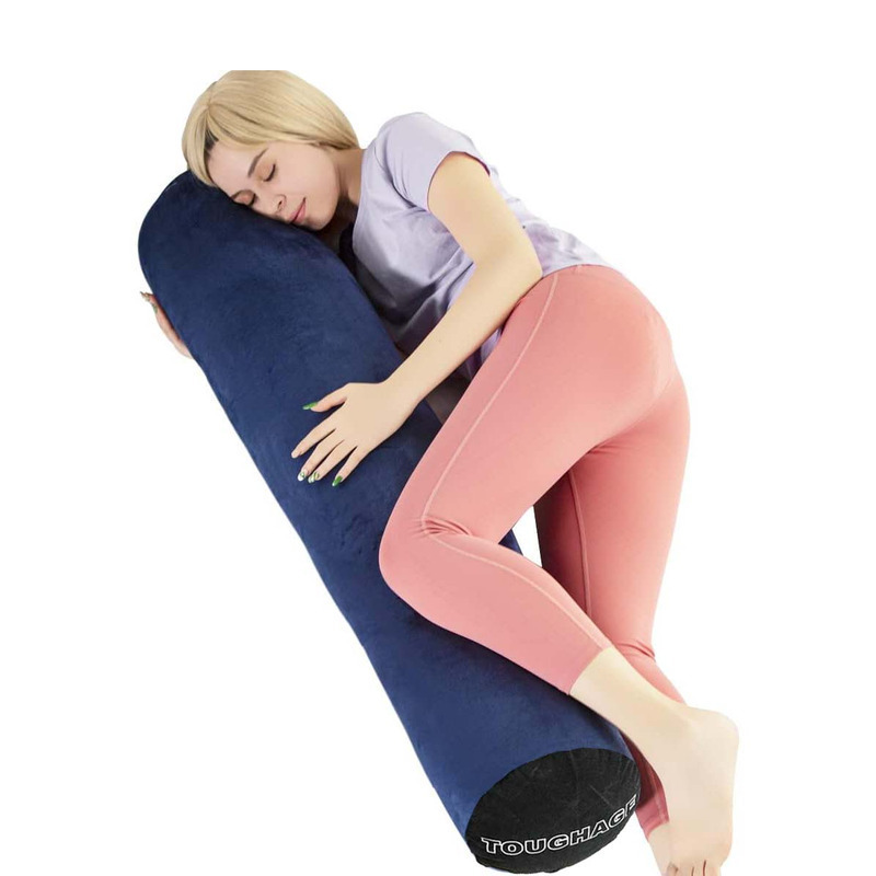 Bolster Cushion Round - 強化された円筒形の長いインフレータブルクッション,純粋な表面,インフレータブルウェッジベッドクッション,ランバーレッグヨガと互換性があります