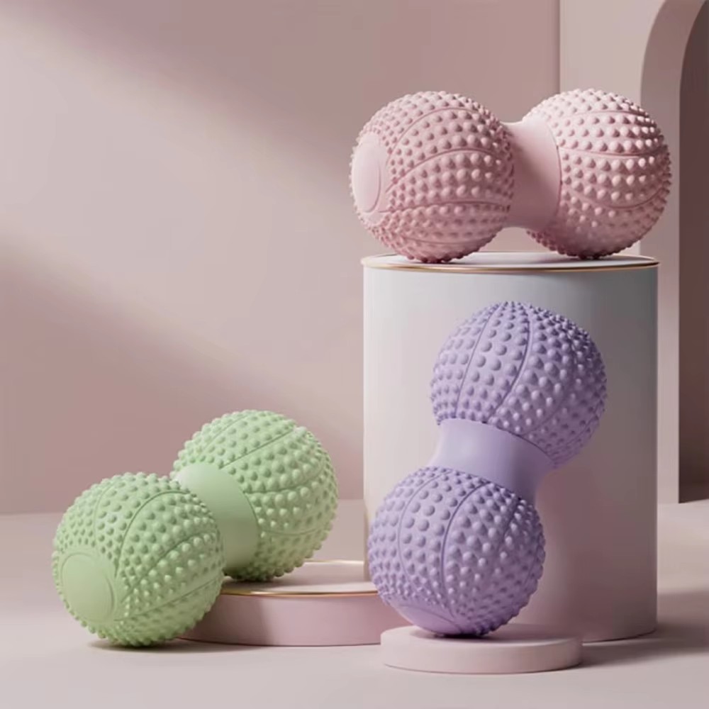 Pilates Yoga Ball - ヨガ筋膜ボール ピーナッツマッサージボール フットマッサージャー レイズドポイント TPE ポスチャマスター