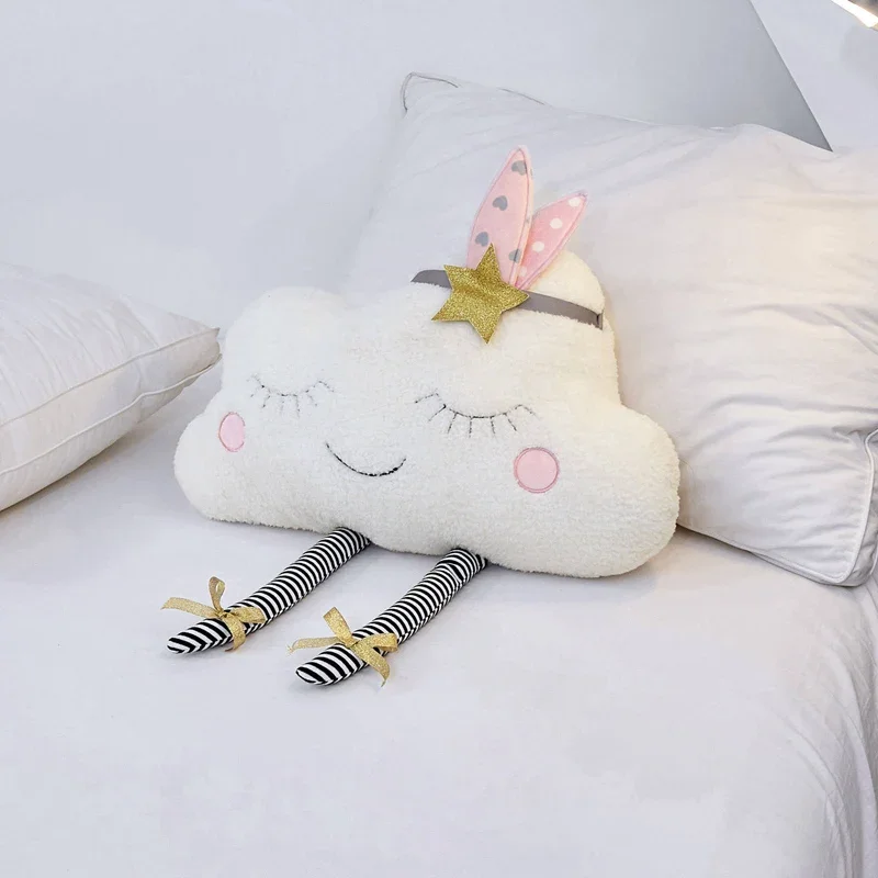 クラウドぬいぐるみ装飾クッションベッドスタッフ人形枕子供クリ - Bolster Cushion Round のレビューと価格