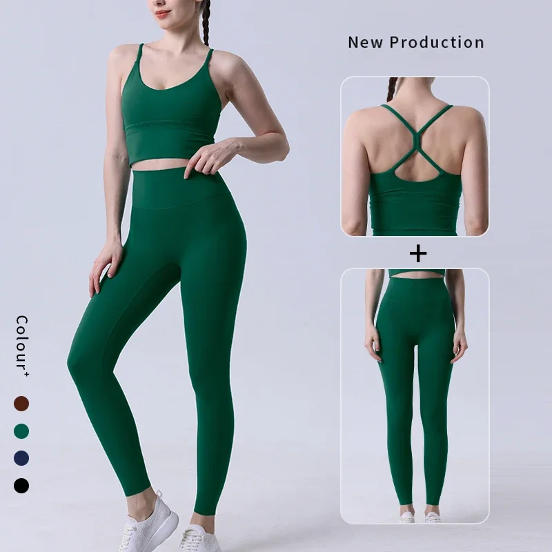 2ピースヨガウェア レディース セットアップ アスレチックウ - Pilates Yoga Legging のレビューと価格