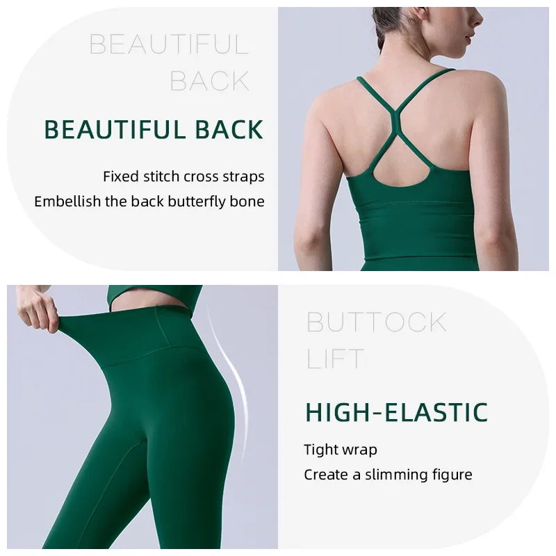 2ピースヨガウェア レディース セットアップ アスレチックウ - Pilates Yoga Legging のレビューと価格