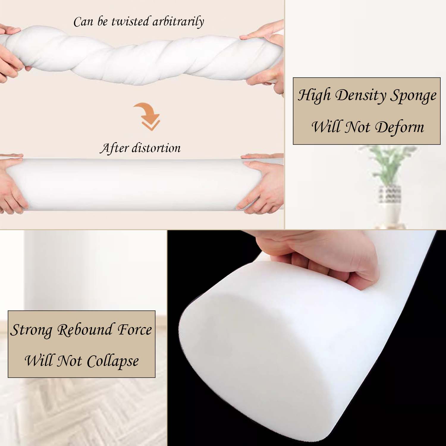 膝/脚/首用フォームロール枕、フルムーンボルスター/円筒形枕 - Bolster Cushion Round のレビューと価格