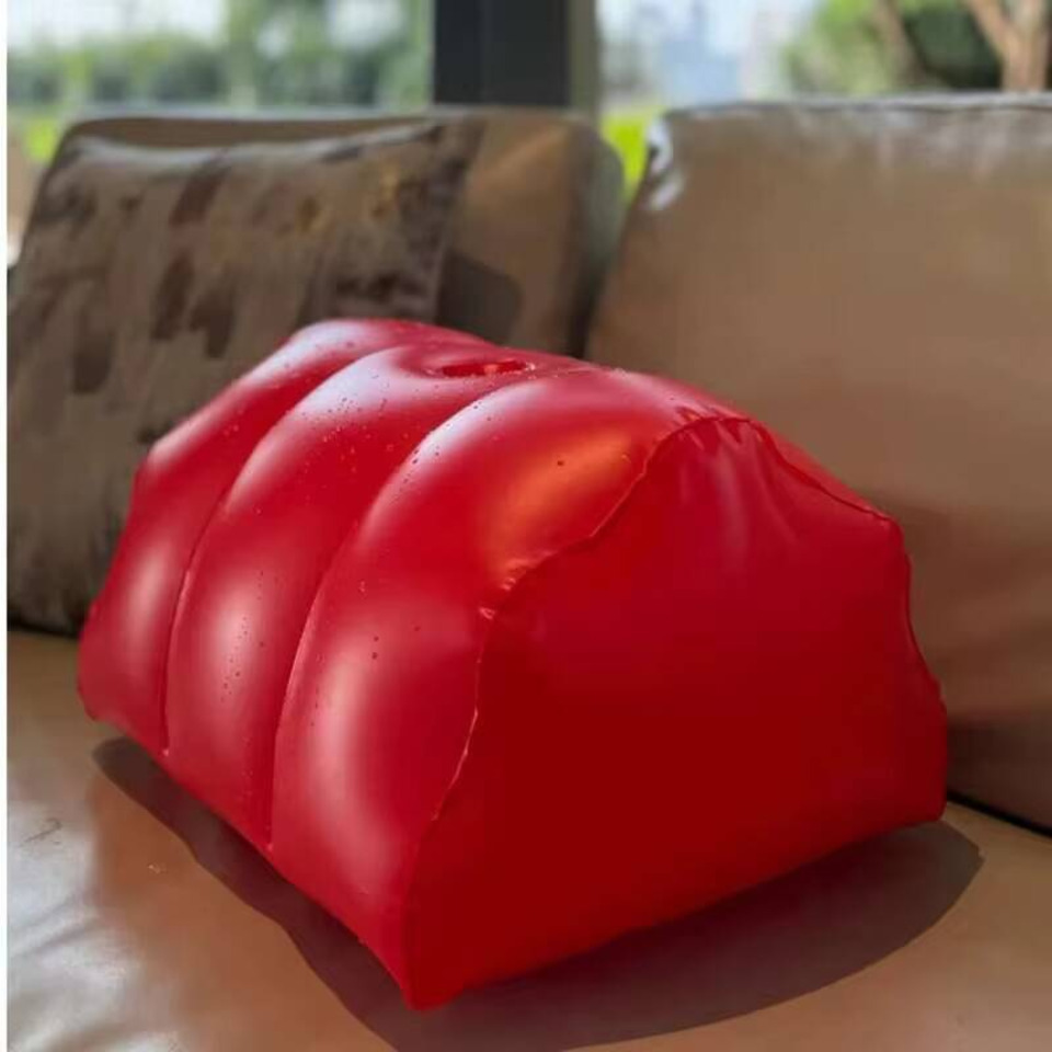 Pu レザーインフレータブル枕半月形クッションウェッジ花びら - Bolster Cushion Round のレビューと価格