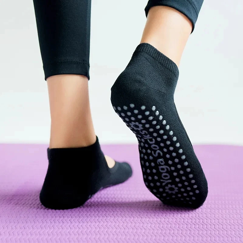 高品質の女性ヨガソックス滑り止め通気性背中の開いたピラティス - Pilates Yoga Origin のレビューと価格
