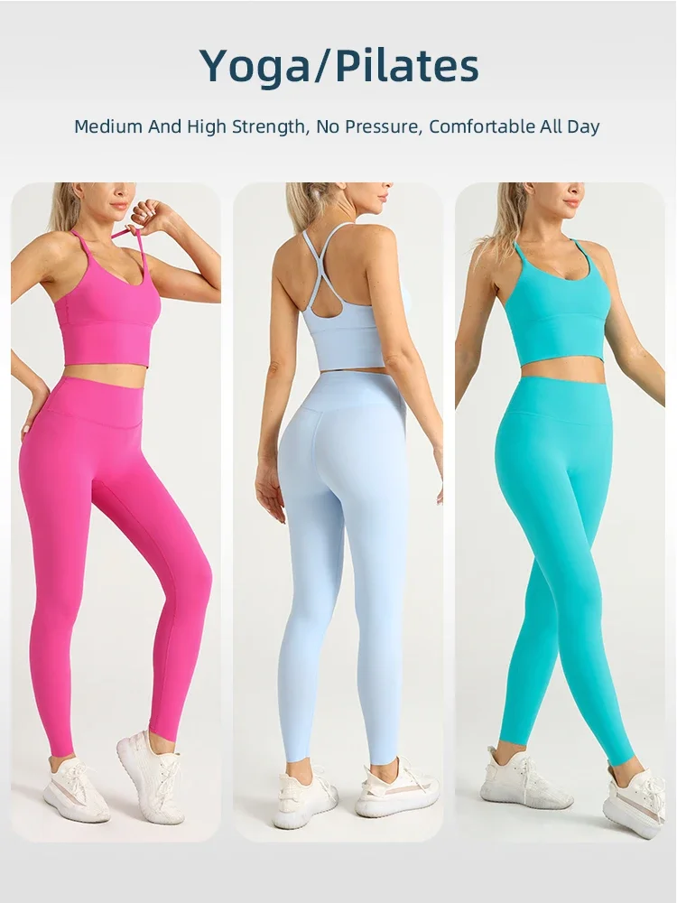 女性用2ピーストラックスーツ,ヨガウェア,アスレチックウェア - Pilates Yoga Legging のレビューと価格
