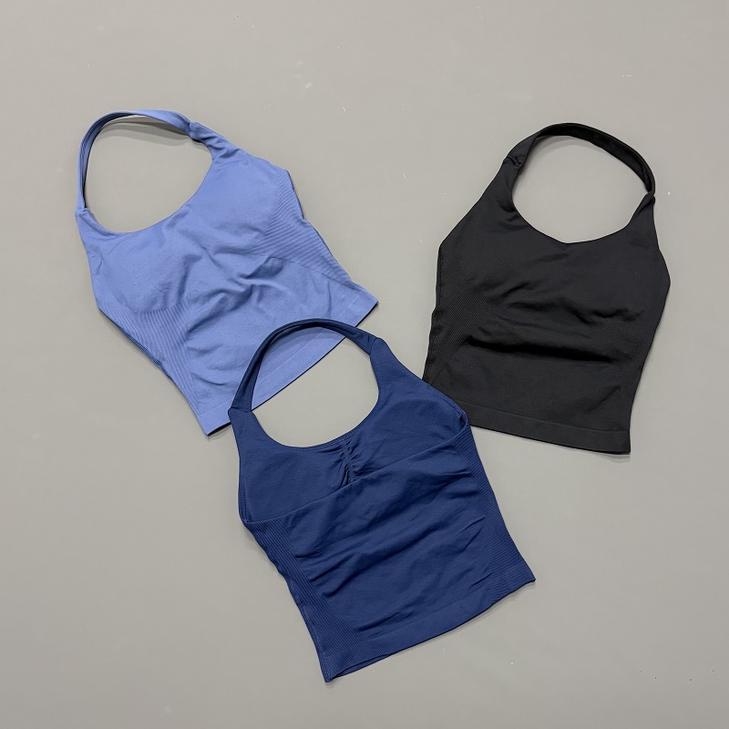 女性用ホルターネックスポーツトップ シームレスヨガタンクトッ - Yoga Strap Cotton のレビューと価格