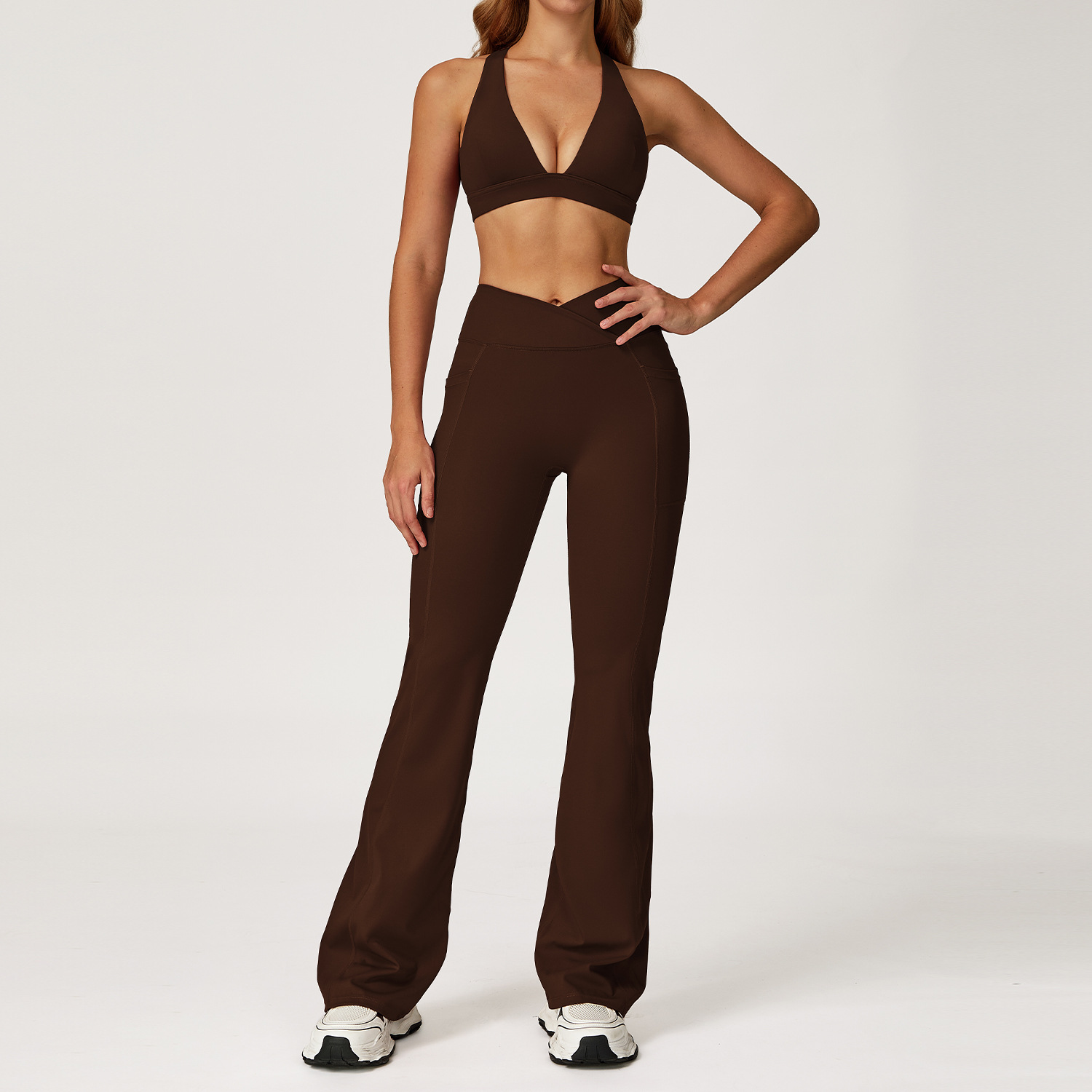 2ピースフィットネススーツ ヨガピラティスセット アスレチッ - Pilates Yoga Legging のレビューと価格