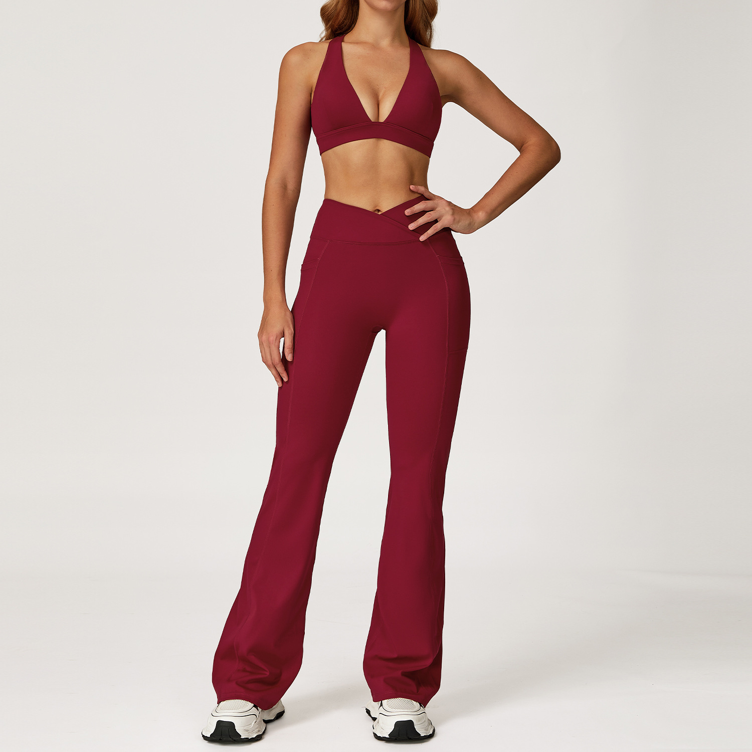 2ピースフィットネススーツ ヨガピラティスセット アスレチッ - Pilates Yoga Legging のレビューと価格