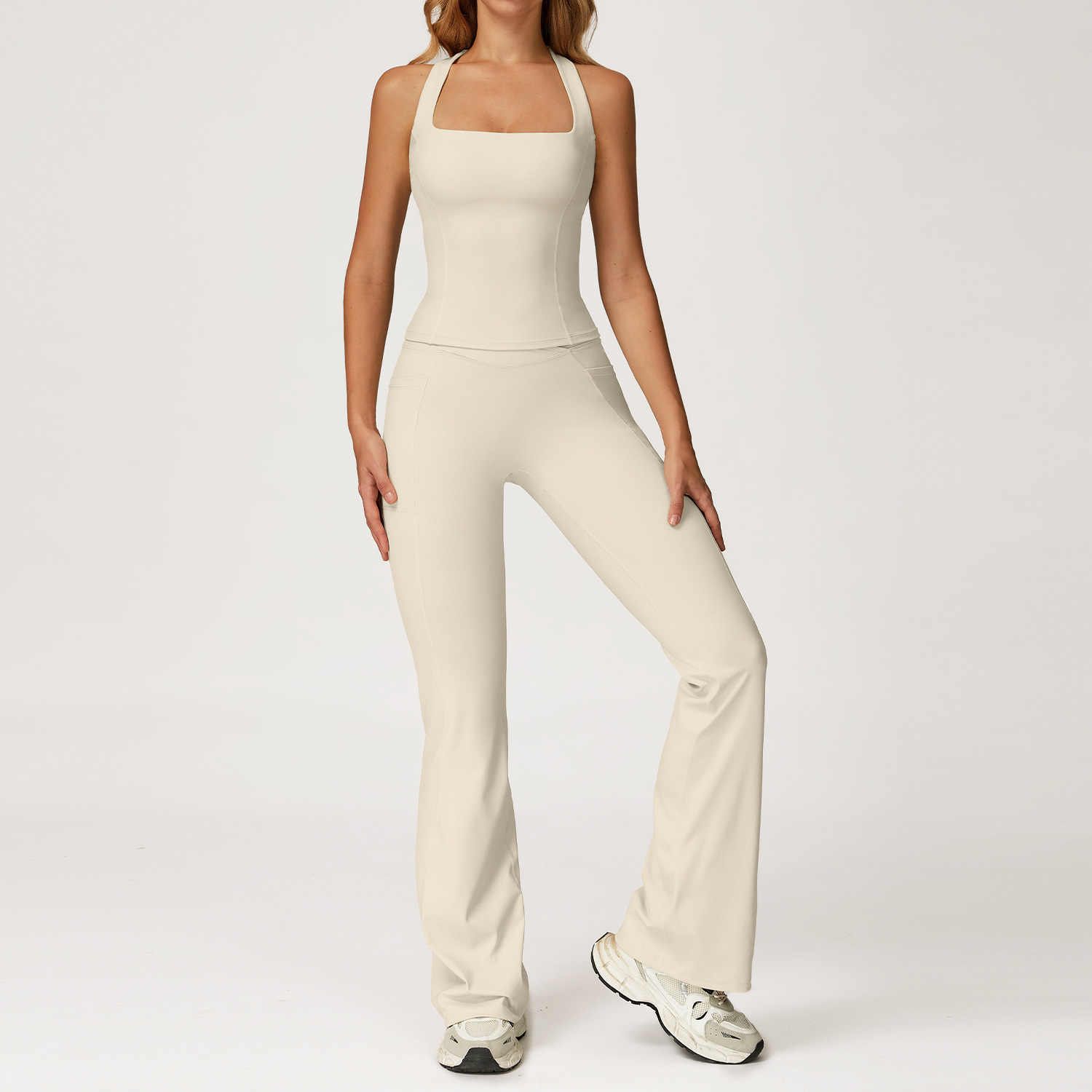 2ピースフィットネススーツ ヨガピラティスセット アスレチッ - Pilates Yoga Legging のレビューと価格