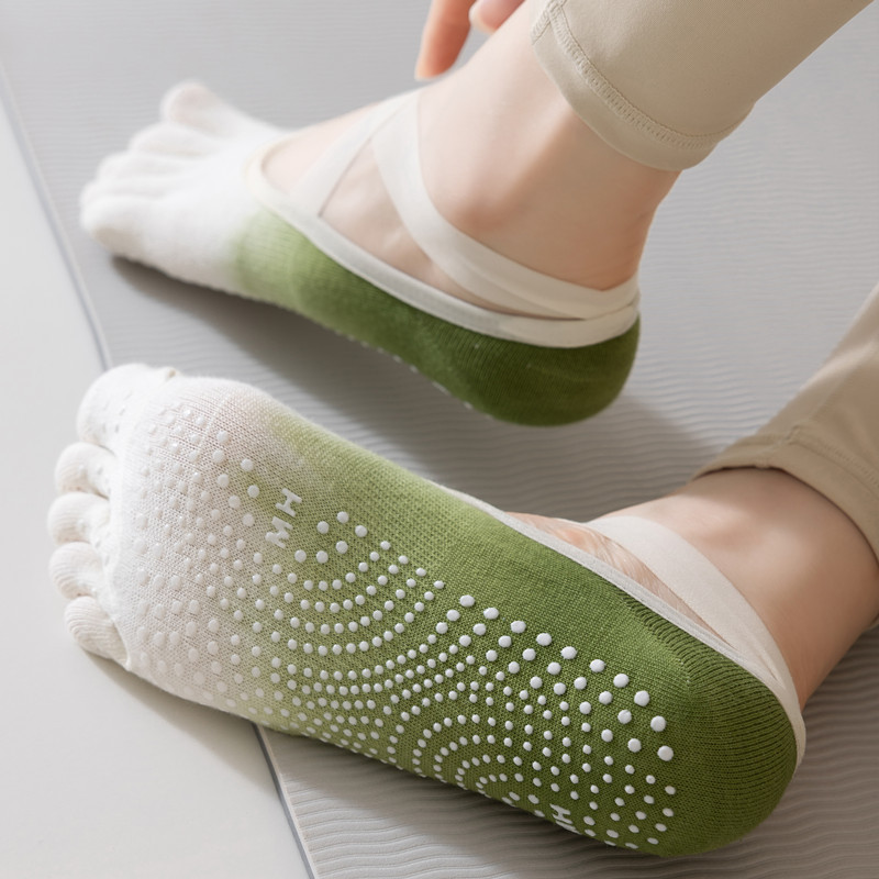 トレンディなグラデーションクロスストラップ 5 指ヨガソック - Yoga Strap Cotton のレビューと価格