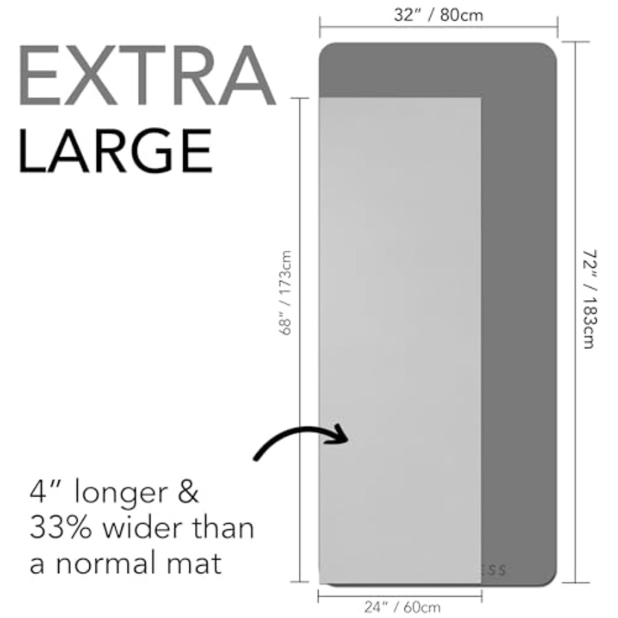 大型エクササイズマット 超厚10mm TPEワークアウトマッ - Pilates Yoga Mat Workout のレビューと価格