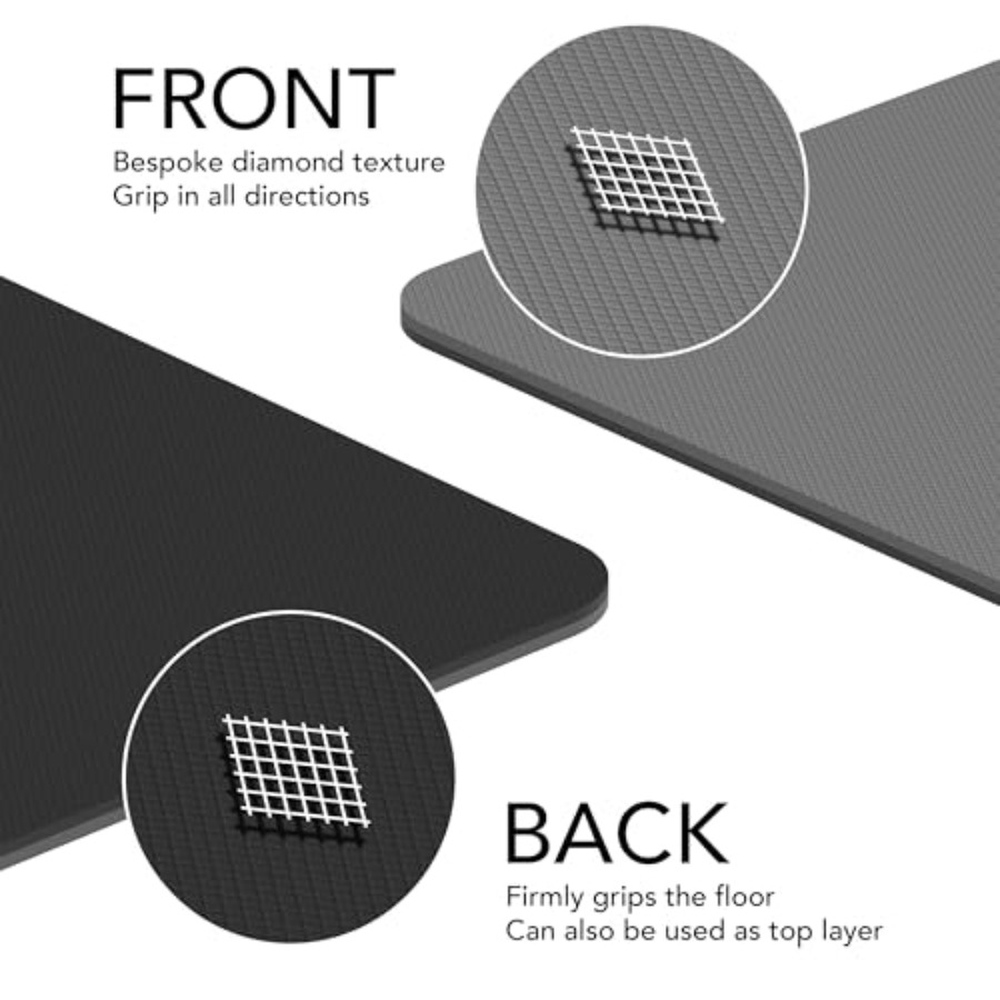 大型エクササイズマット 超厚10mm TPEワークアウトマッ - Pilates Yoga Mat Workout のレビューと価格