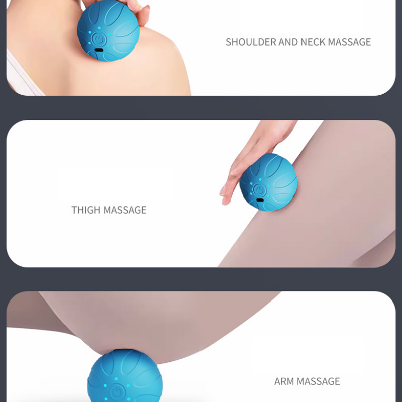 新しい振動マッサージボール、ハンドヘルドディープティシューマ - Pilates Yoga Ball のレビューと価格