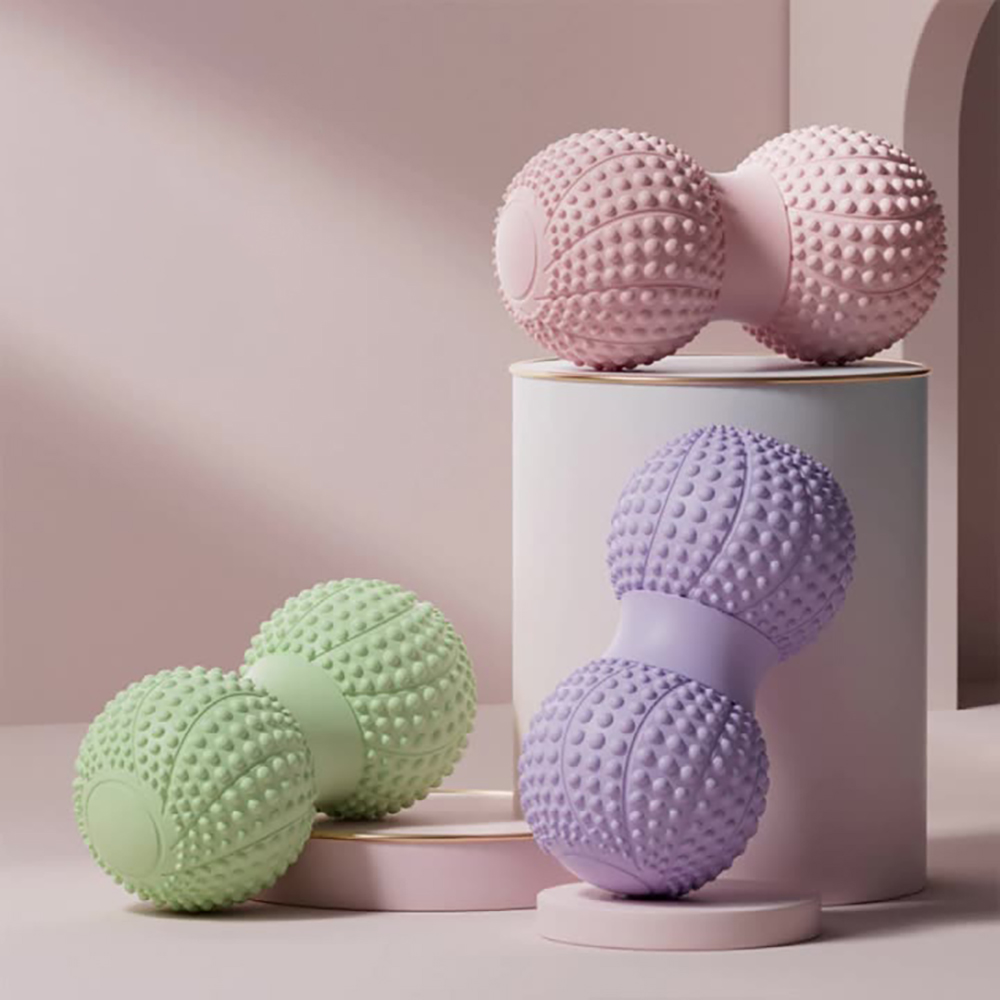 ピーナッツ型マッサージボール ヨガ ファシアボール 突起付き - Pilates Yoga Ball のレビューと価格