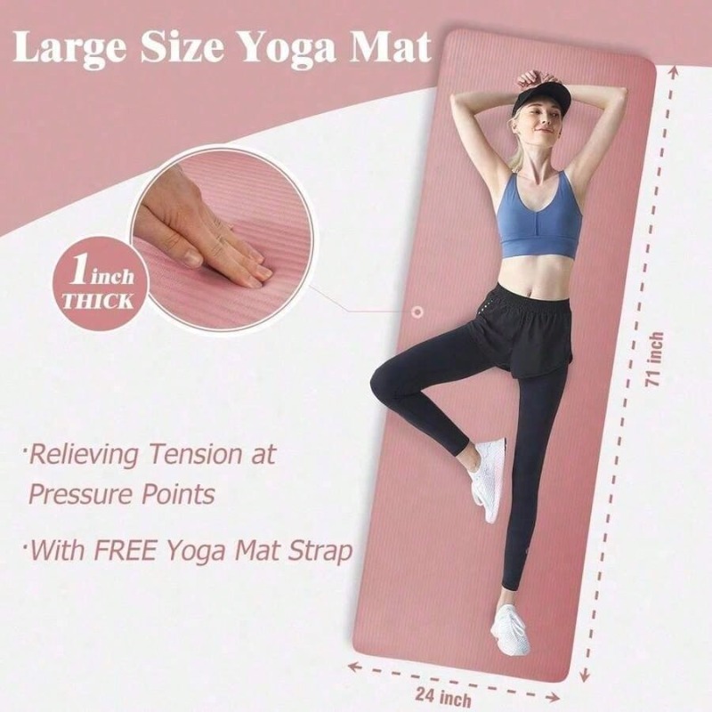 ヨガマット バランスフロムヨガマット 1インチの極厚高密度エ - Pilates Yoga Mat Workout のレビューと価格