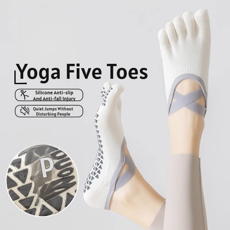 夏用薄手の5本指ヨガソックス、屋内スポーツ専用、滑り止めヨガ - Pilates Yoga Origin のレビューと価格