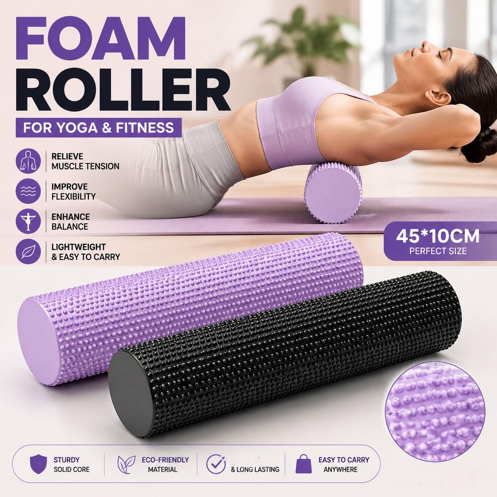 ヨガフォームローラー EVA 高密度ヨガコラムローラー ピラ - Pilates Yoga Ball のレビューと価格