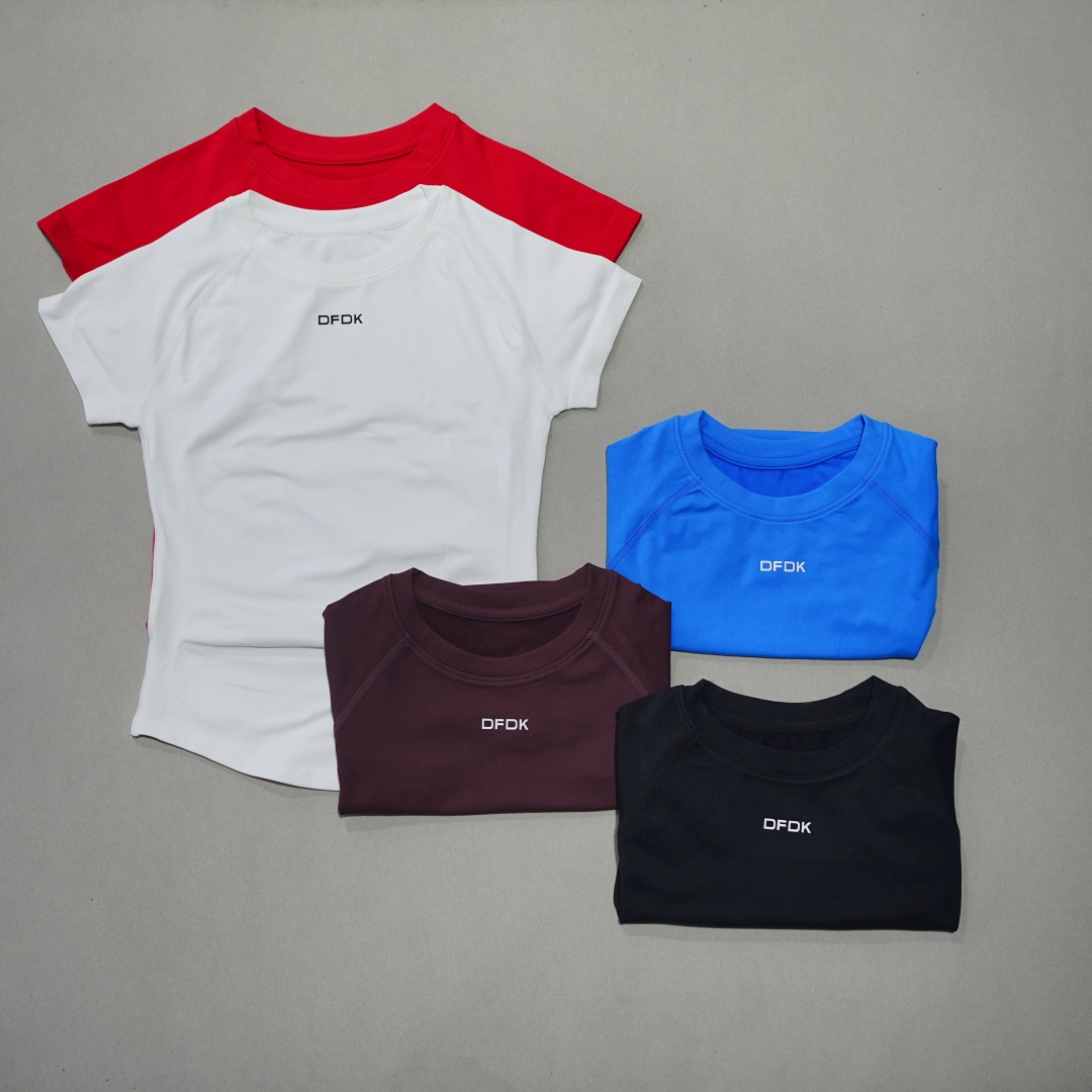 DFDK レディース エラスティック スリム 半袖 Tシャツ - Yoga Strap Cotton のレビューと価格