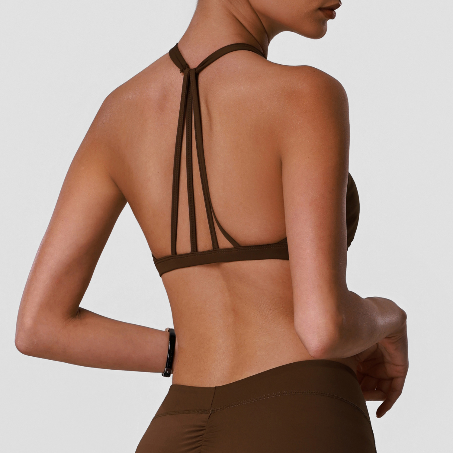 女性ソフトスポーツ下着無地高衝撃ジムヨガブラ通気性速乾フィッ - Yoga Strap Cotton のレビューと価格