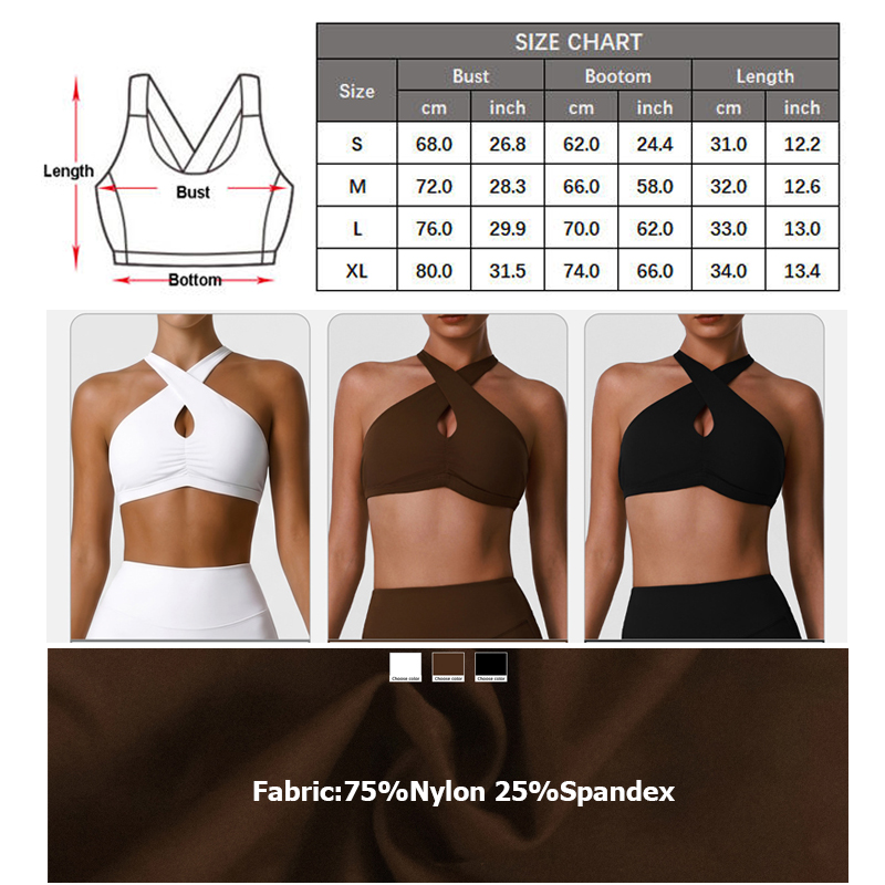 女性ソフトスポーツ下着無地高衝撃ジムヨガブラ通気性速乾フィッ - Yoga Strap Cotton のレビューと価格