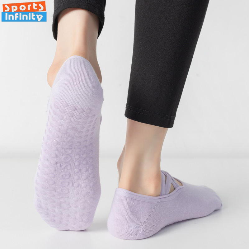 ファッションクロスストラップ背中の開いたヨガソックス女性アン - Yoga Strap Cotton のレビューと価格