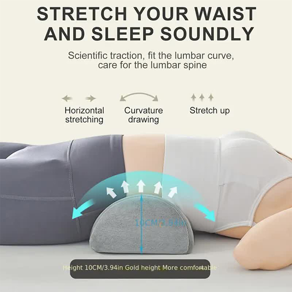 1pc ハーフムーンボルスター枕脚膝腰と頭弾性ノンスリップ低 - Bolster Cushion Round のレビューと価格