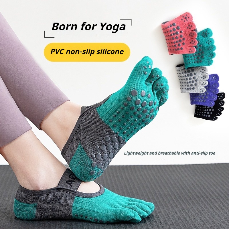 プロのピラティス用滑り止め付き五本指アンクルソックス 女性用 - Pilates Yoga Origin のレビューと価格