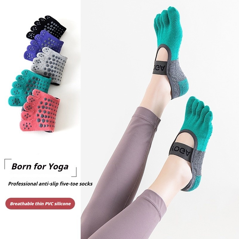 プロのピラティス用滑り止め付き五本指アンクルソックス 女性用 - Pilates Yoga Origin のレビューと価格