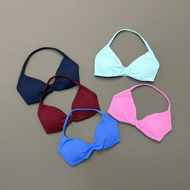 女性用ホルタースポーツブラ Vネックパッド入りヨガブラ 取り - Yoga Strap Cotton のレビューと価格