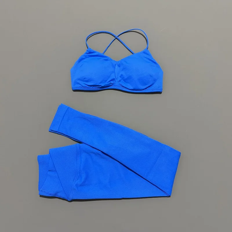 2ピース ビジョンレギンスセット レディース バックレススポ - Pilates Yoga Legging のレビューと価格
