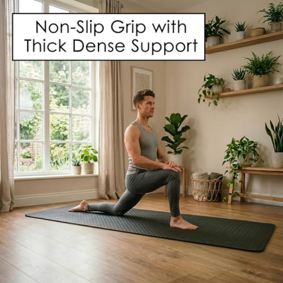 ホームワークアウト用ヨガマット、極厚10mm TPE、ブラッ - Pilates Yoga Mat Workout のレビューと価格