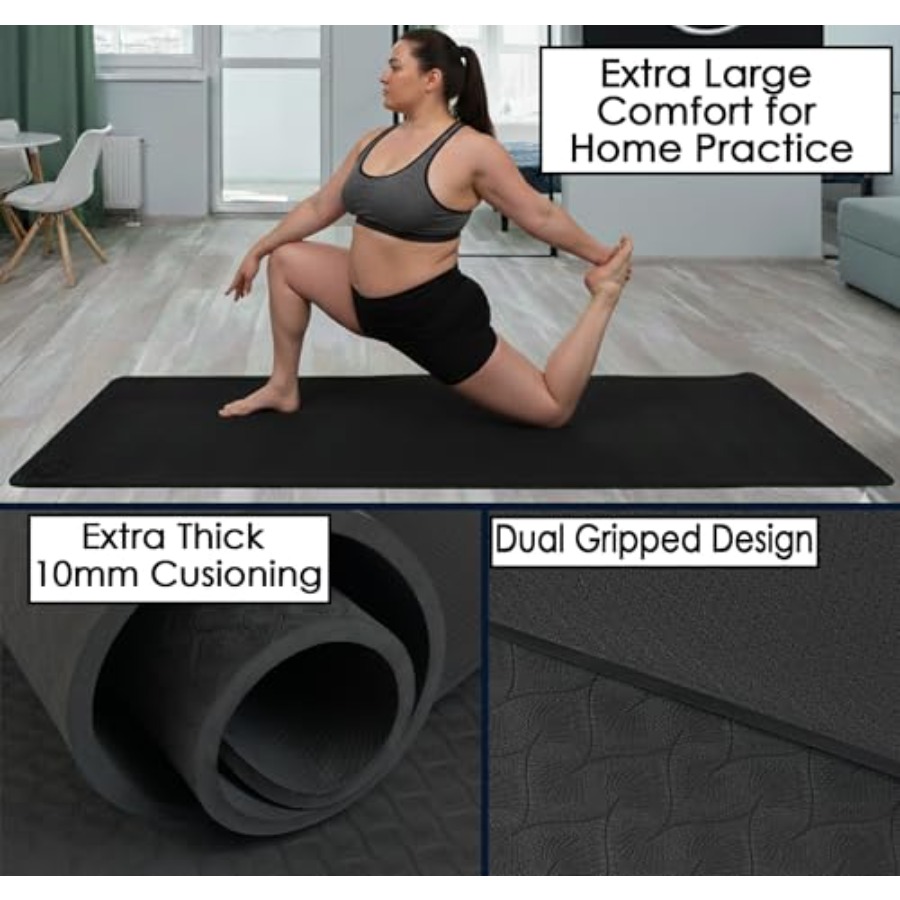 ホームワークアウト用ヨガマット、極厚10mm TPE、ブラッ - Pilates Yoga Mat Workout のレビューと価格