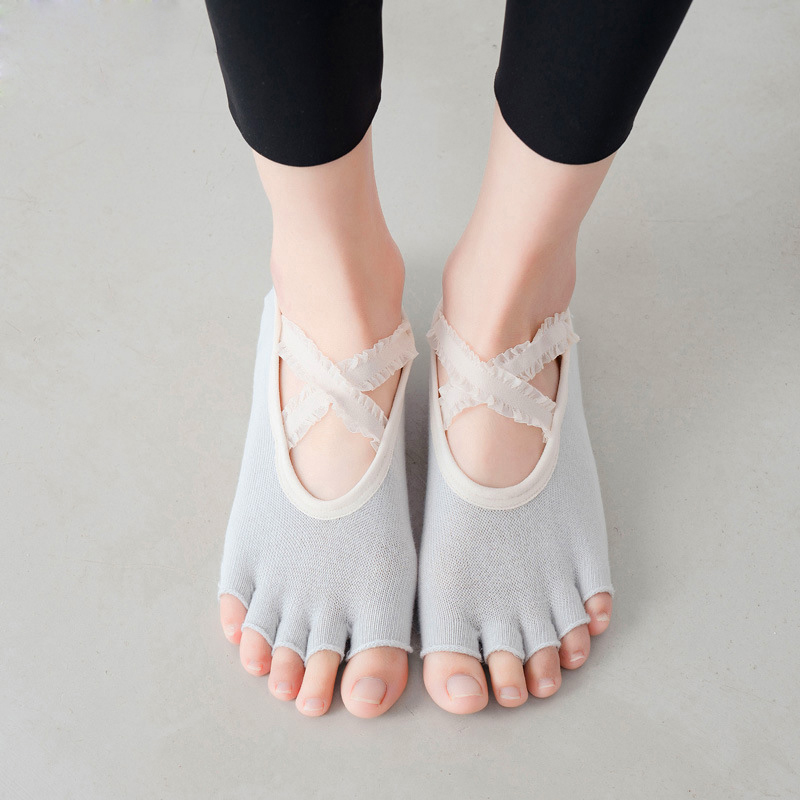 5本指のヨガソックス,レース,クロスストラップ,滑り止め,バ - Yoga Strap Cotton のレビューと価格