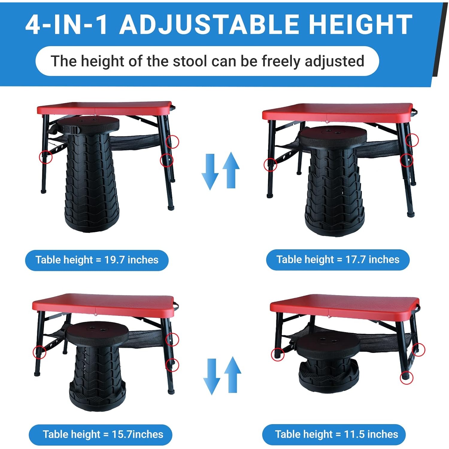 格納式折りたたみテーブル & スツールセット ポータブル キ - Inversion Table Fold のレビューと価格