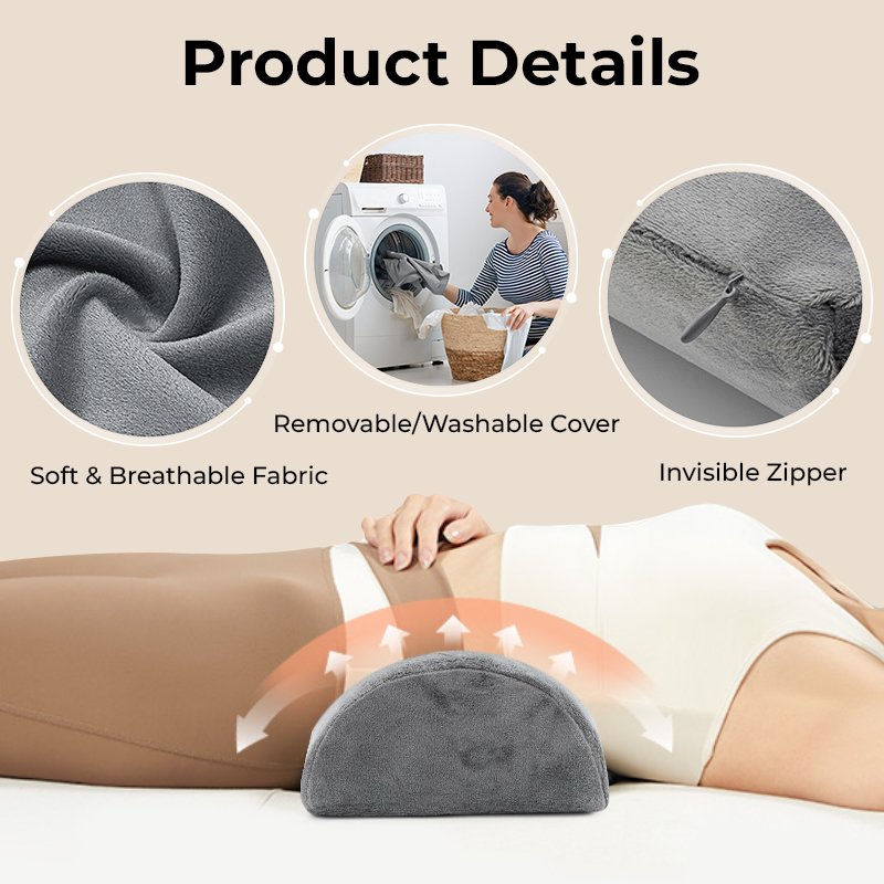 ハーフムーンボルスターボディピロー、膝、腰、頭用、弾力性のあ - Bolster Cushion Round のレビューと価格